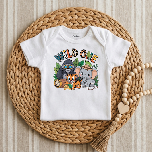 Wild One 1st Birthday Baby Onesie