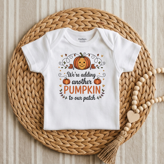 Adding Another Pumpkin to Our Patch Baby Onesie