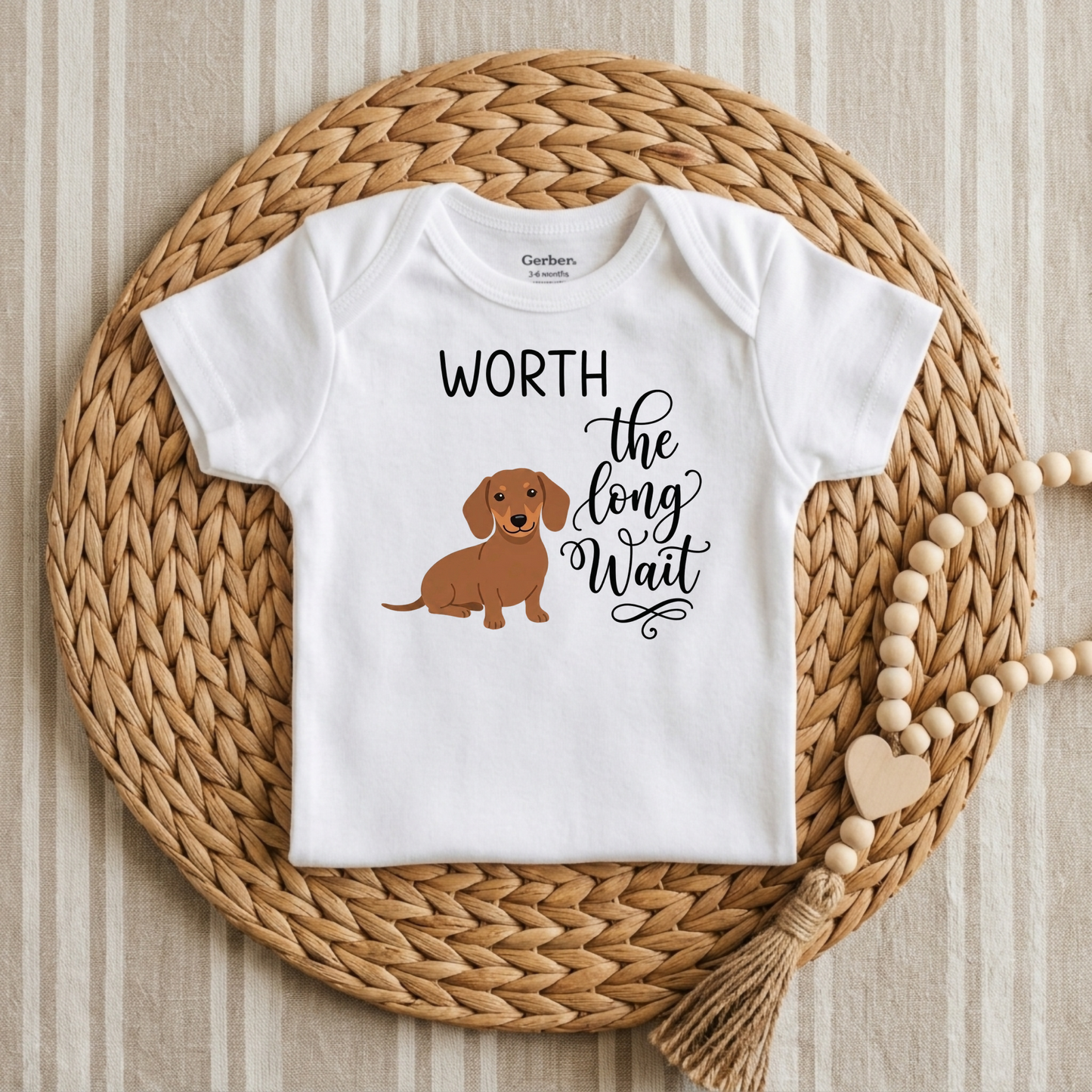 Worth the Long Wait Onesie – Baby Announcement Bodysuit