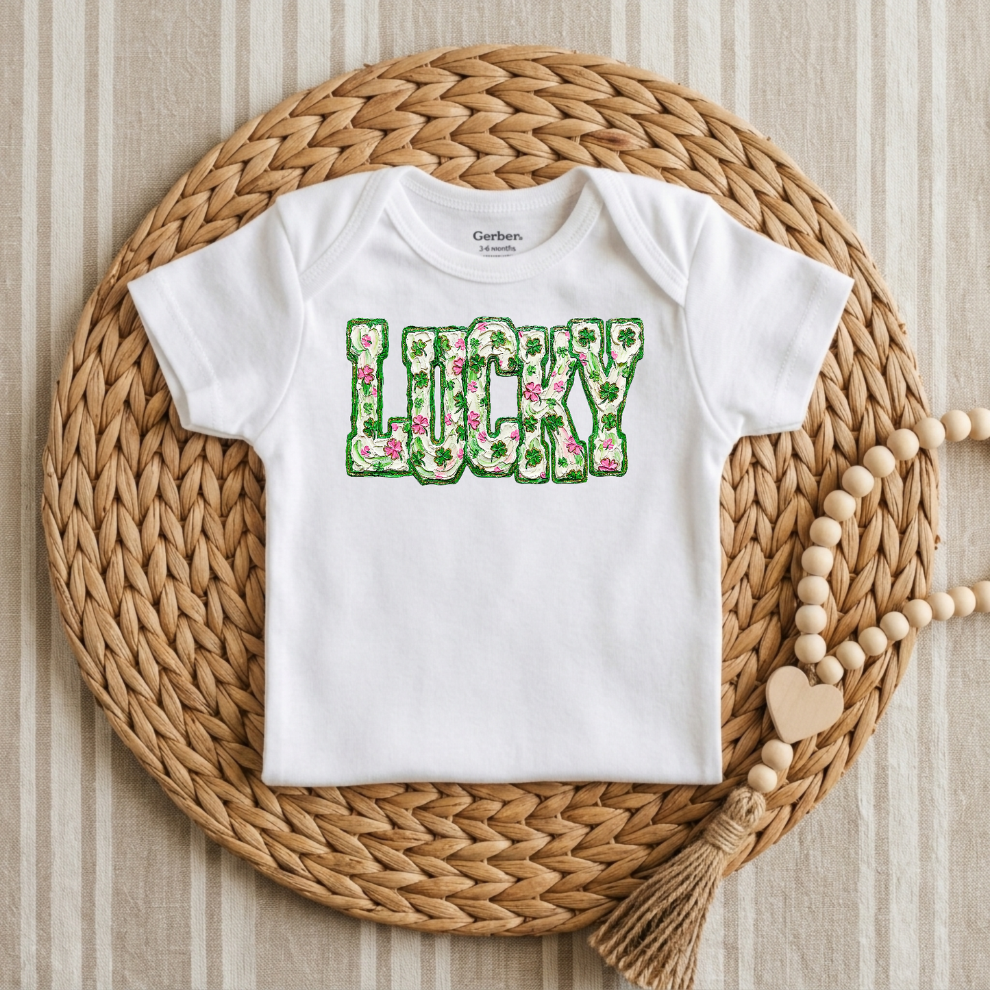 Lucky Floral Clover Tee – Baby St. Patrick's Day Shirt