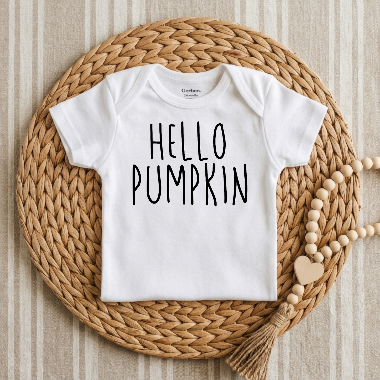 Hello Pumpkin Onesie – Baby Fall Bodysuit