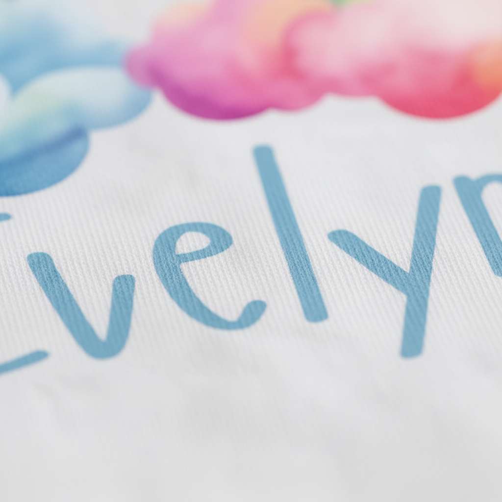 Personalized Rainbow Cloud Baby Girl Onesie – Custom Name Bodysuit