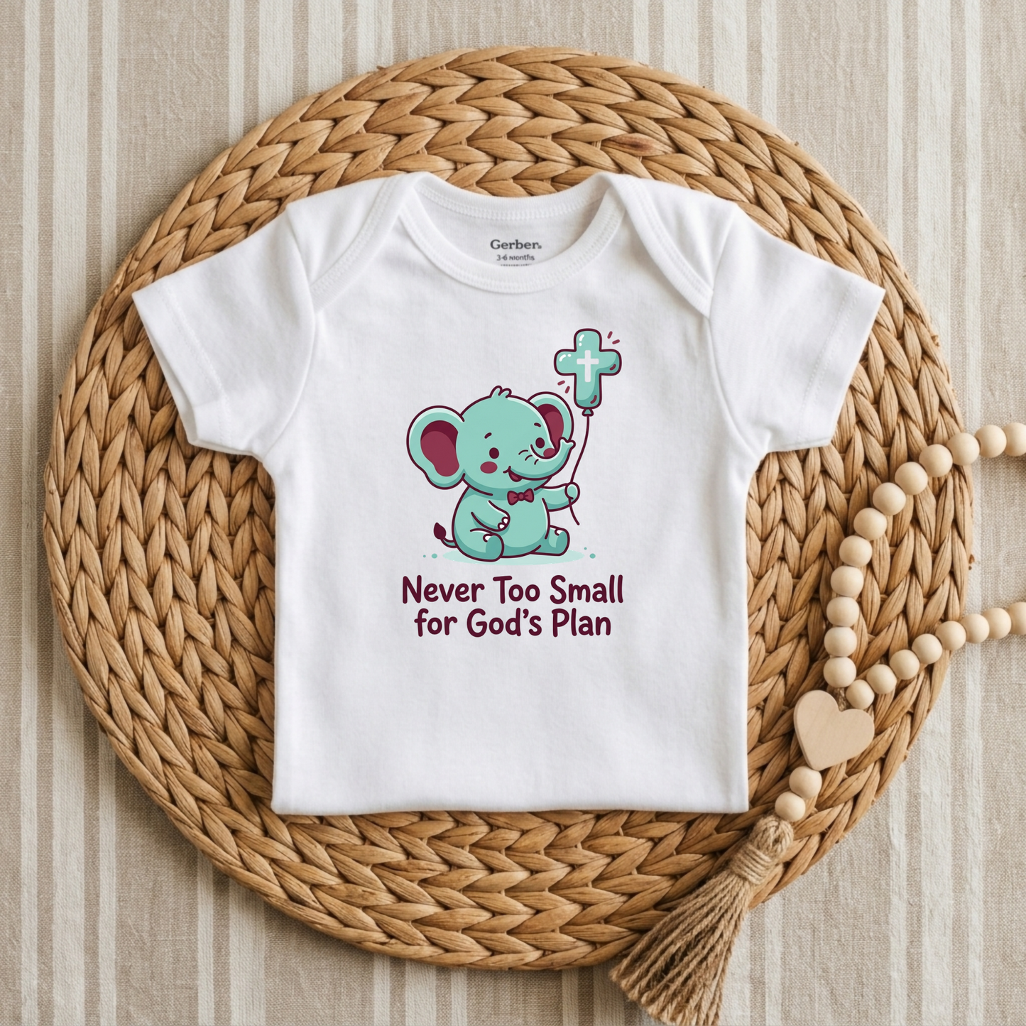 Never Too Small for God's Plan Onesie – Faith Bodysuit