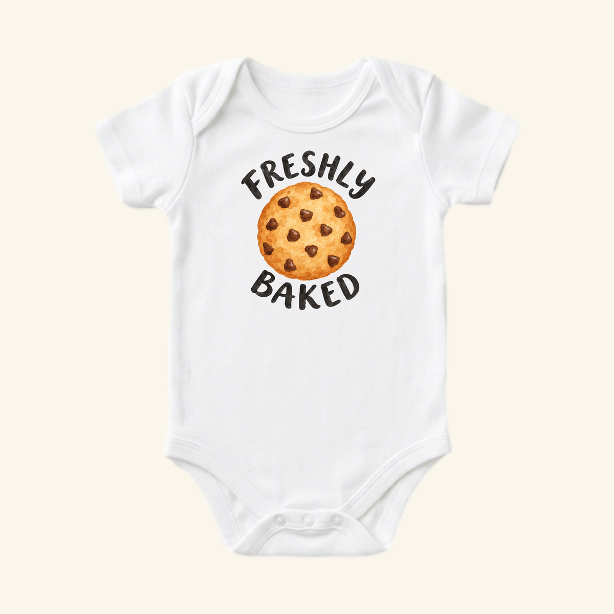 Freshly Baked Baby Onesie – Funny Chocolate Chip Cookie Bodysuit