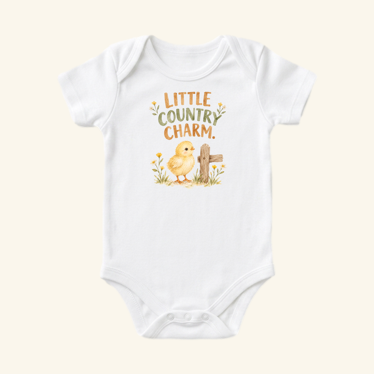 Little Country Charm Baby Onesie – Cute Farm Chick Bodysuit