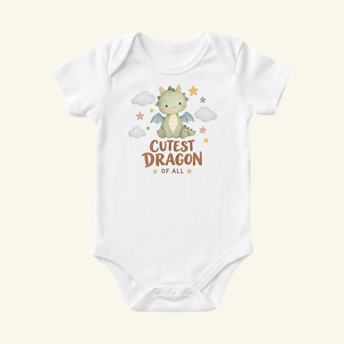 Cutest Dragon of All Baby Onesie – Cute Baby Dragon Bodysuit