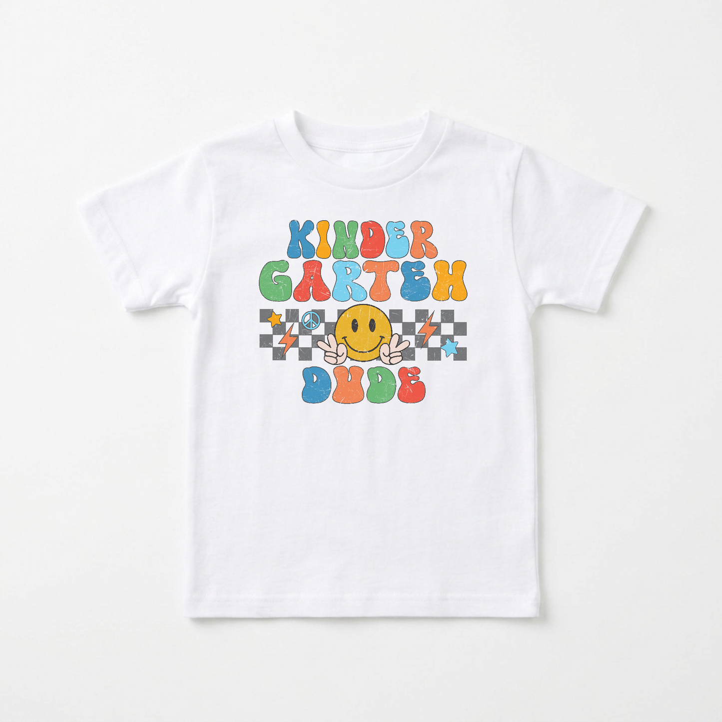 Kindergarten Dude Youth Shirt – Retro Back to School Tee