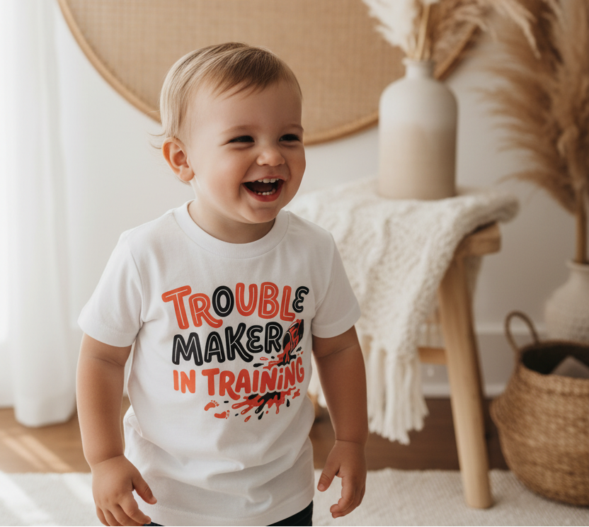 Trouble Maker in Training Toddler Shirt