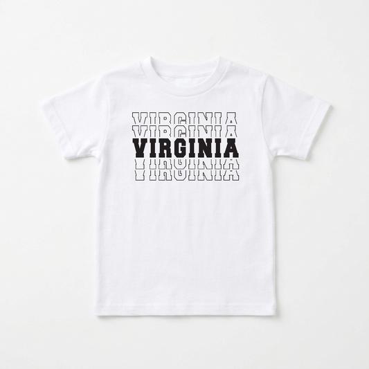 Virginia Varsity Toddler Shirt – Kids State Pride Tee