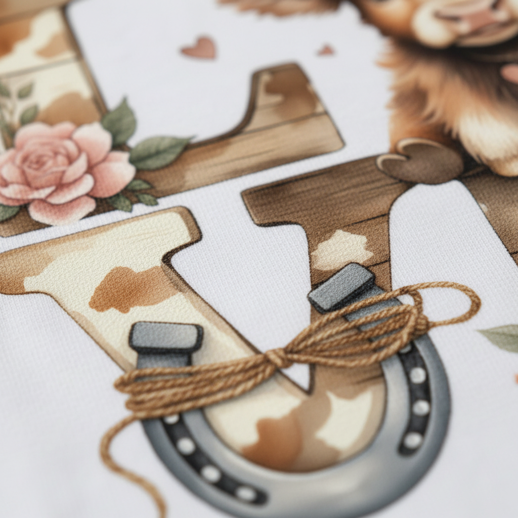 Love Highland Cow Tee – Youth Farmhouse Shirt