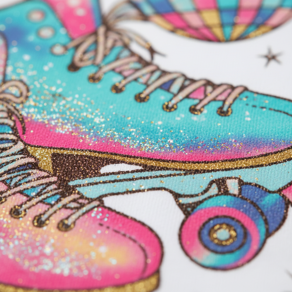 Retro Roller Skates Toddler Girls Shirt – Disco Tee