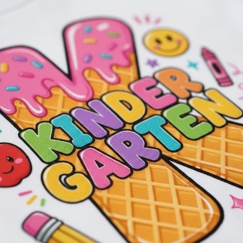 Kindergarten Youth Girls Shirt – Ice Cream K Tee