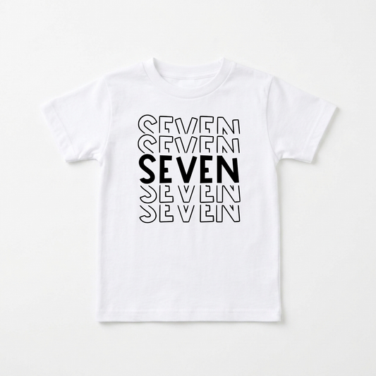 Seven Birthday Kids Shirt – 7th Birthday Tee
