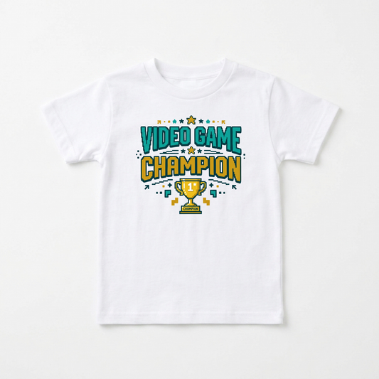 Video Game Champion Retro Pixel Youth Shirt