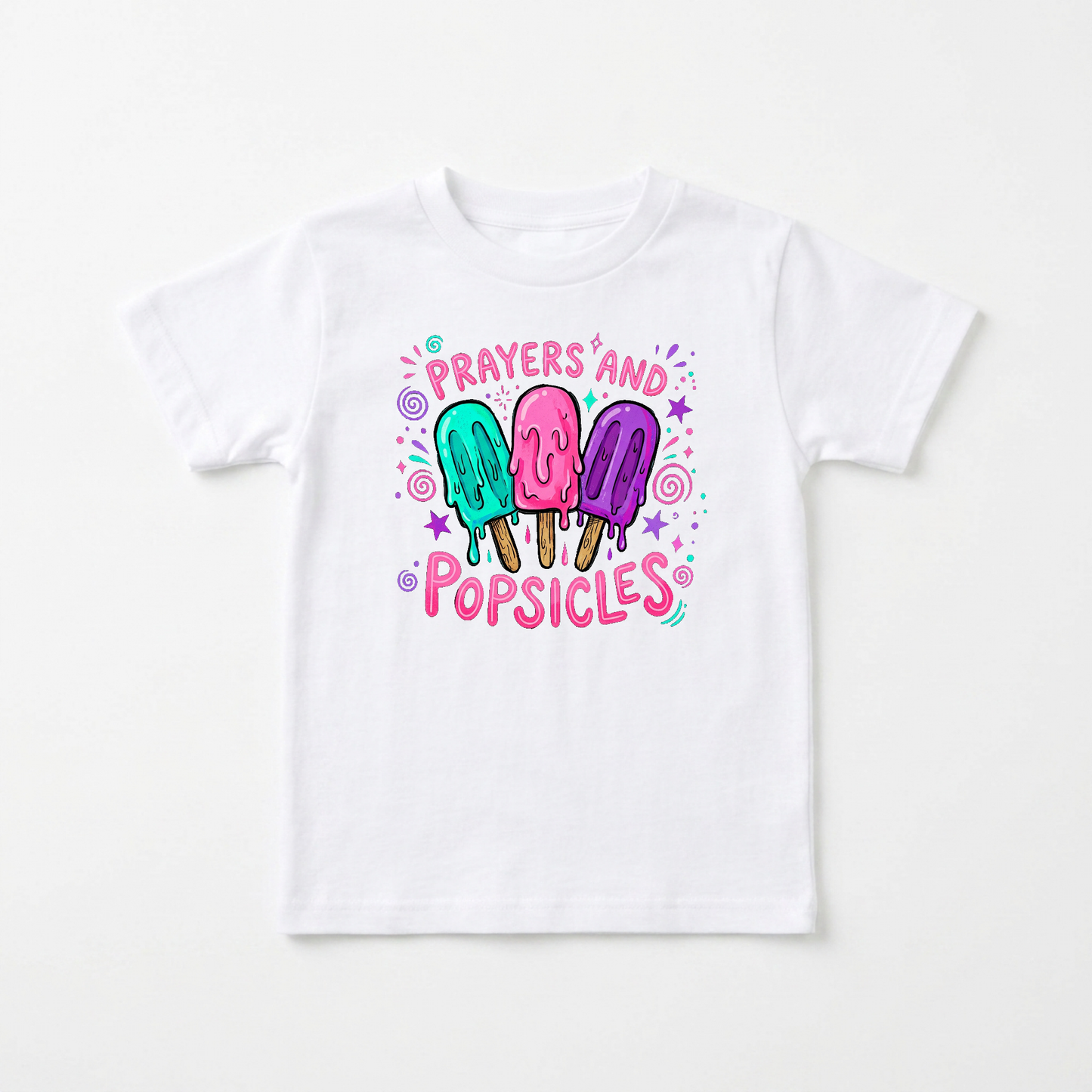 Prayers and Popsicles Kids Shirt – Summer Faith Tee