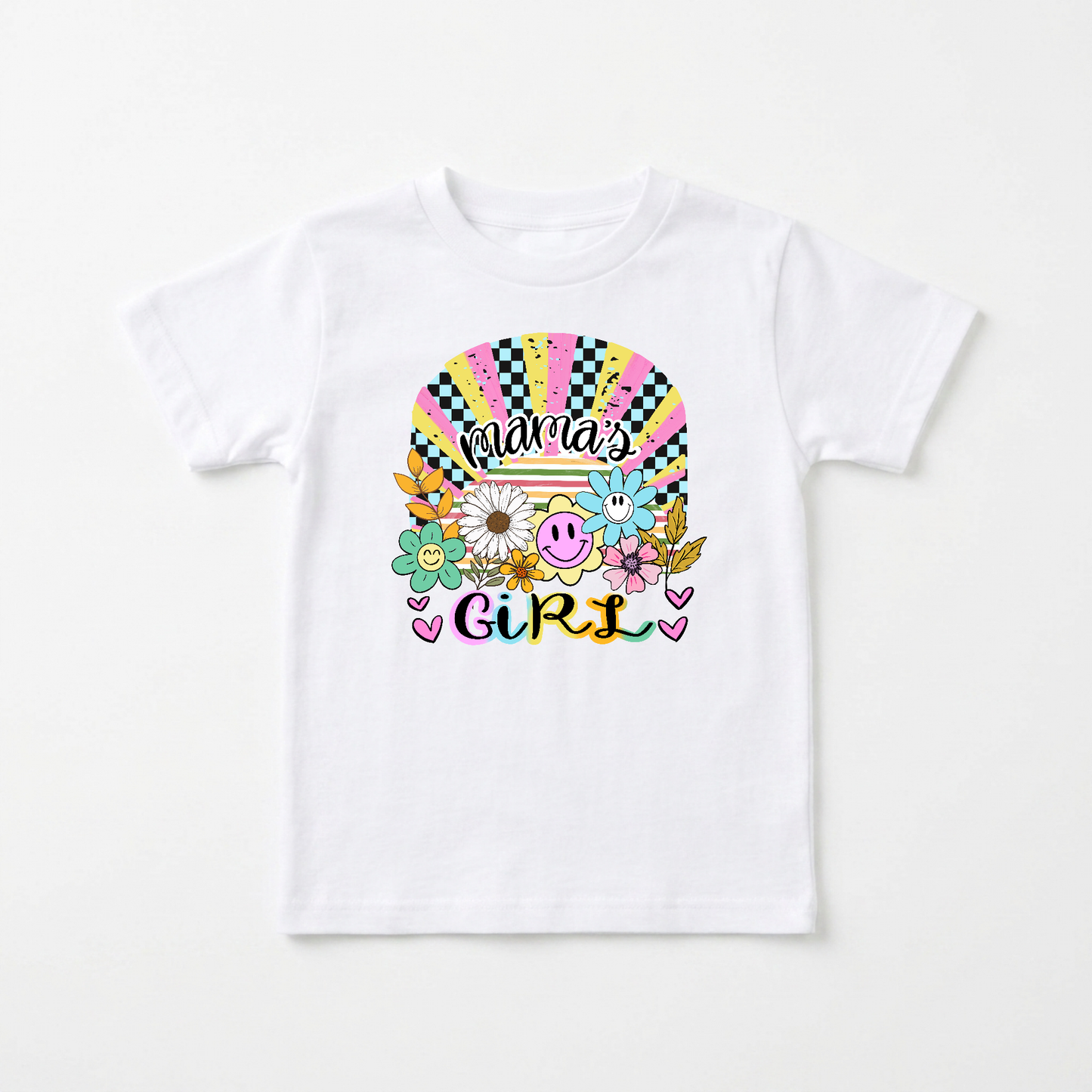 Mama's Girl Retro Kids Shirt – Boho Floral Tee