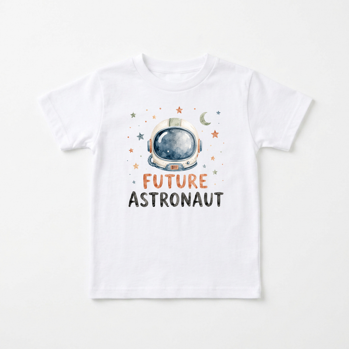 Space Toddler Shirt – Future Astronaut Watercolor Helmet Tee