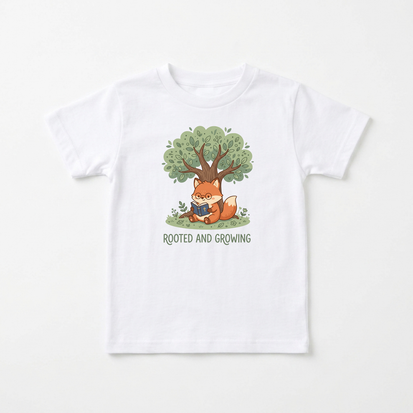 Rooted and Growing Fox Kids Shirt – Faith Tee