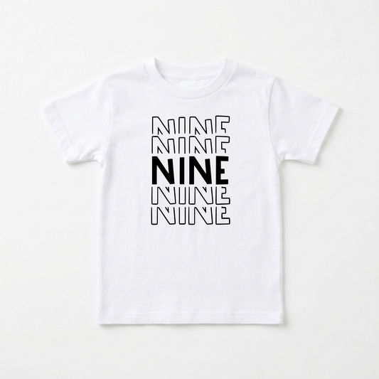 Nine Birthday Kids Shirt – 9th Birthday Tee