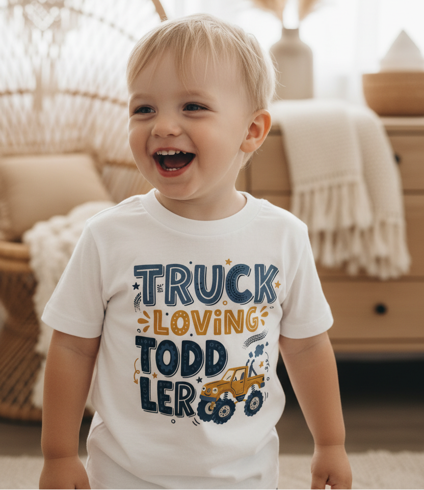 Truck Loving Toddler Boys Shirt
