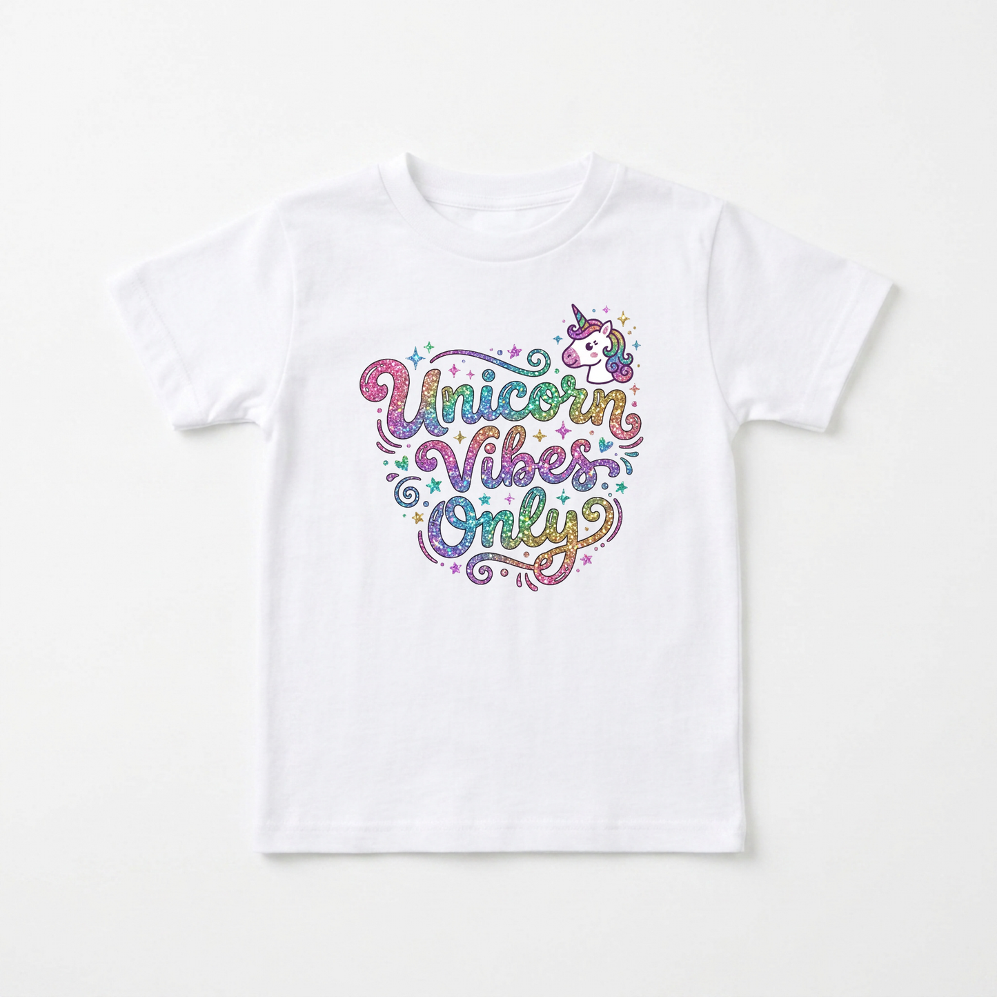 Unicorn Vibes Only Toddler Girls Shirt