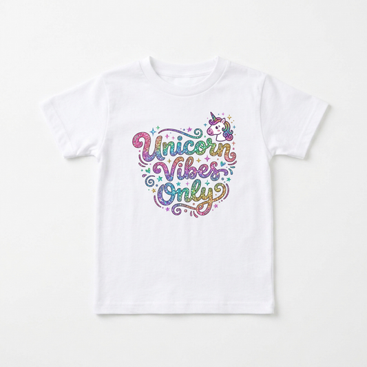 Unicorn Vibes Only Toddler Girls Shirt