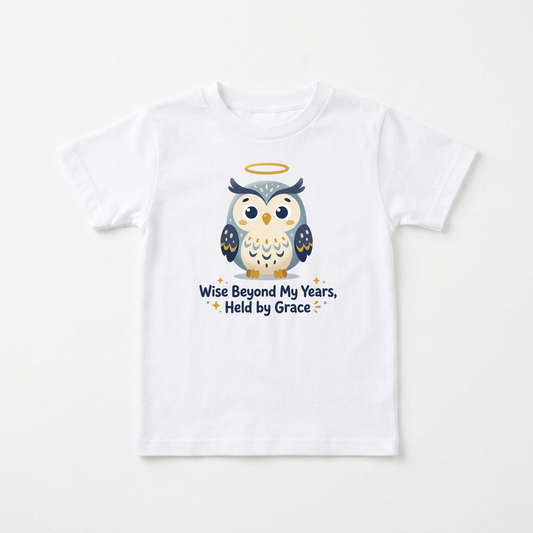Wise Beyond My Years Owl Kids Shirt – Faith Tee