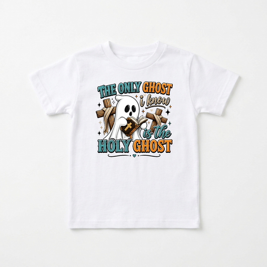 The Only Ghost I Know Kids Shirt – Holy Ghost Halloween Tee