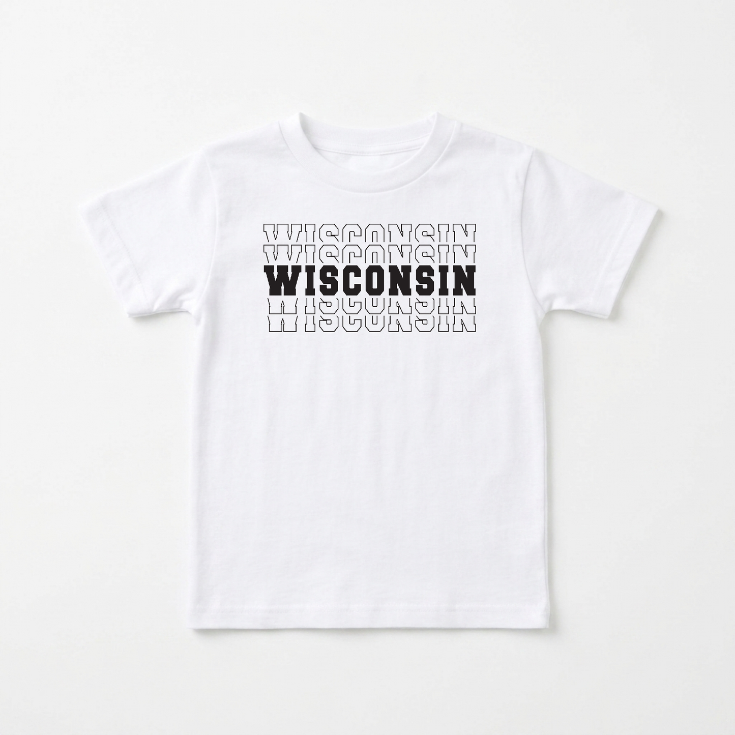 Wisconsin Varsity Toddler Shirt – Kids State Pride Tee