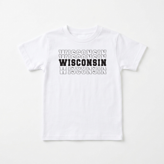 Wisconsin Varsity Toddler Shirt – Kids State Pride Tee