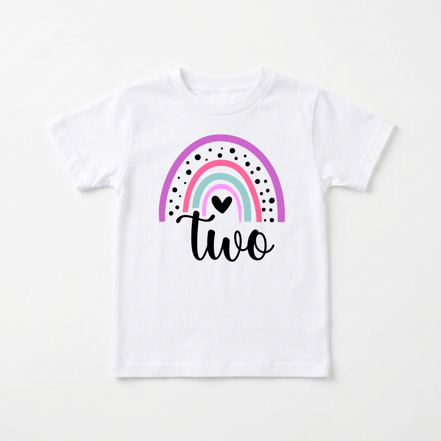 Rainbow Two Toddler Shirt – 2nd Birthday Tee