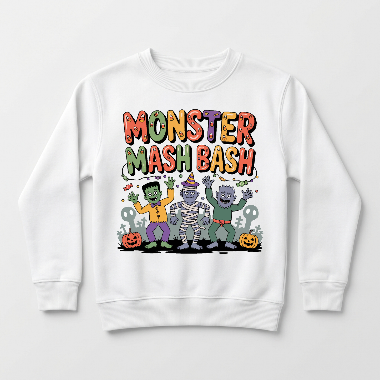 Monster Mash Bash Halloween Toddler Sweatshirt