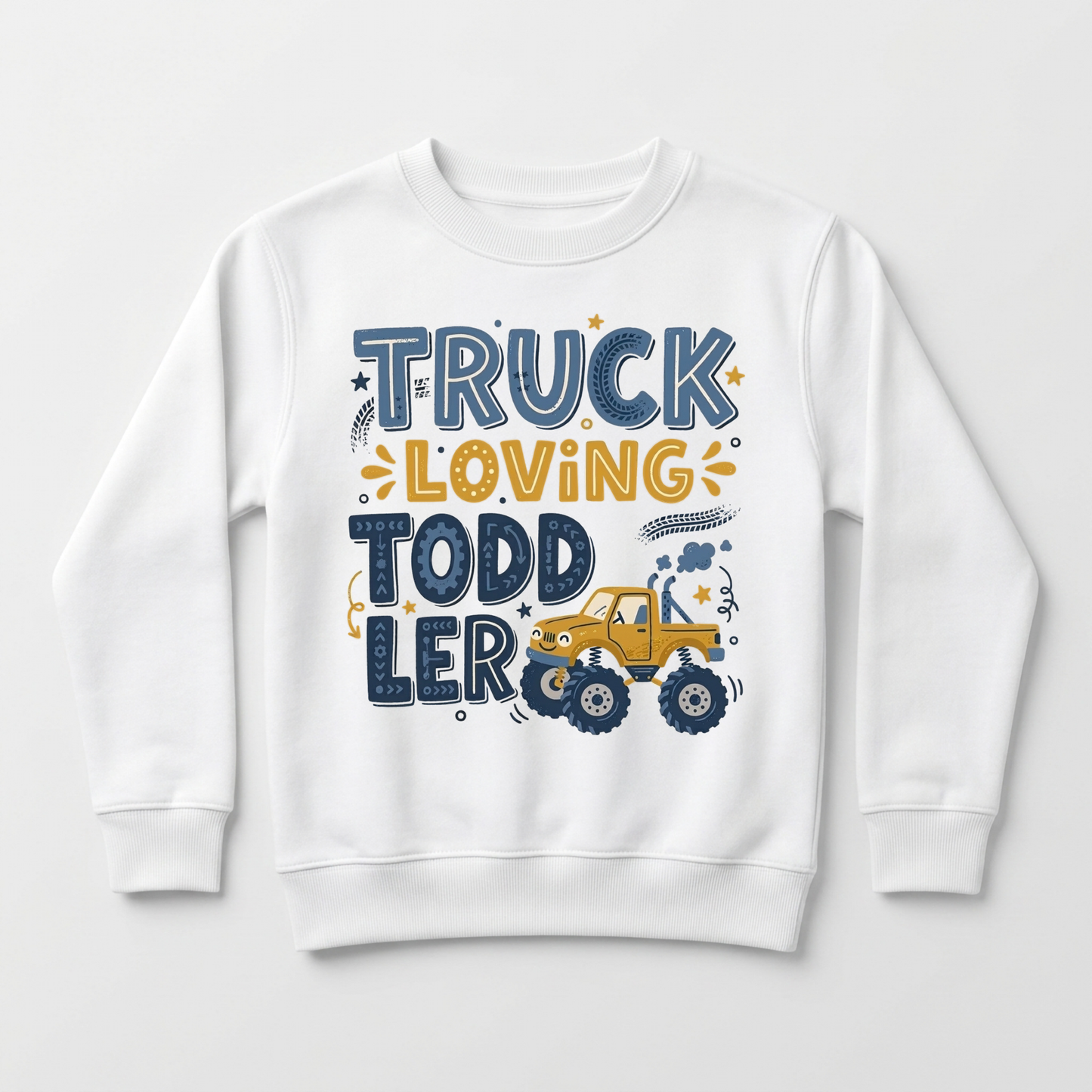 Truck Loving Toddler Boys Sweatshirt – Monster Truck Pullover