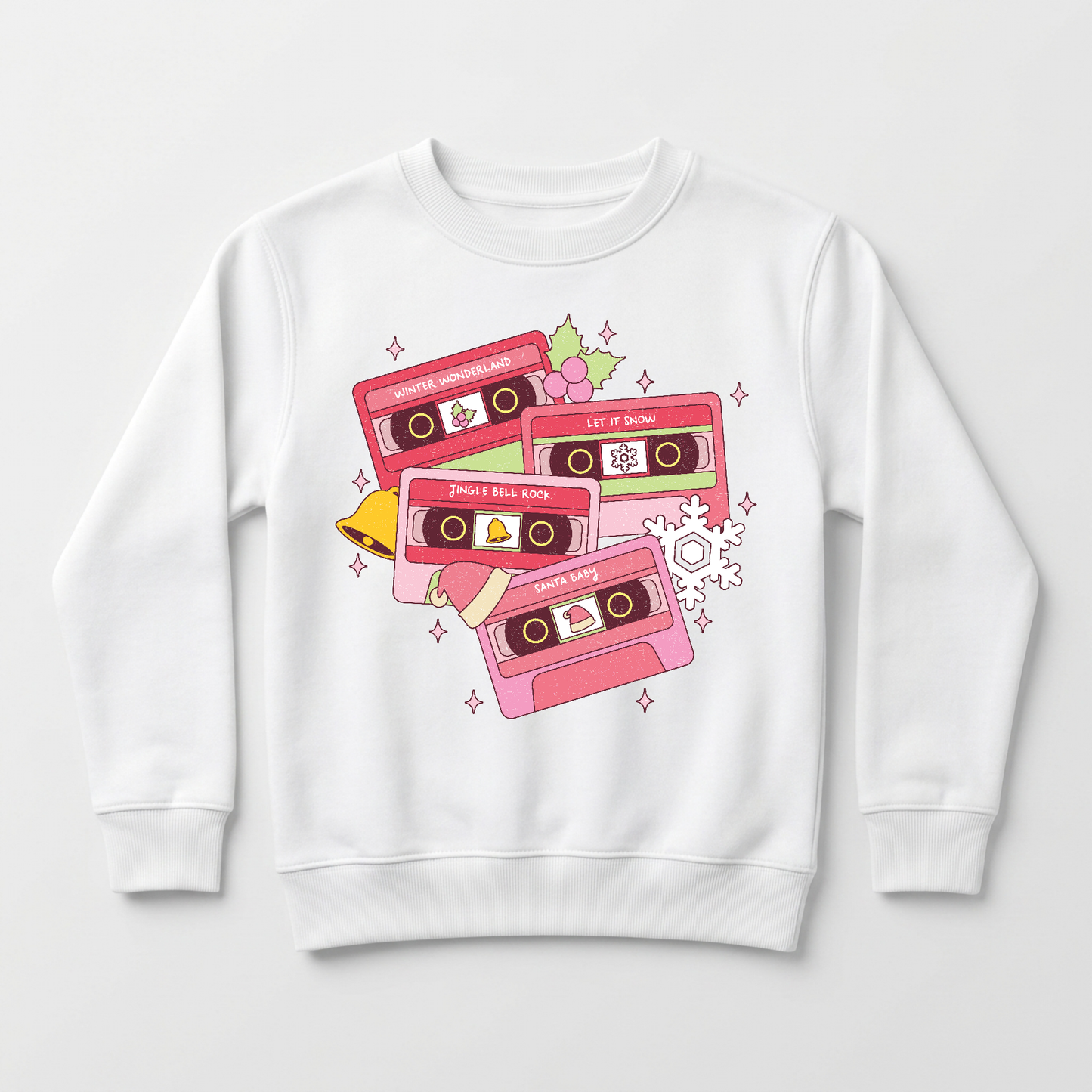 Christmas Mixtape Kids Sweatshirt – Retro Cassette Tape Pullover