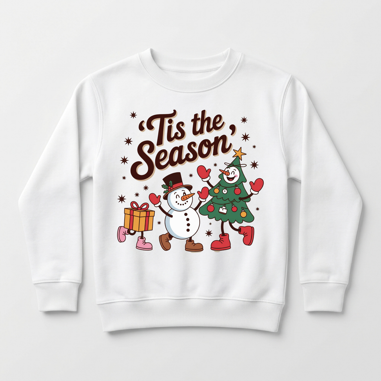 'Tis the Season Retro Christmas Toddler Sweatshirt
