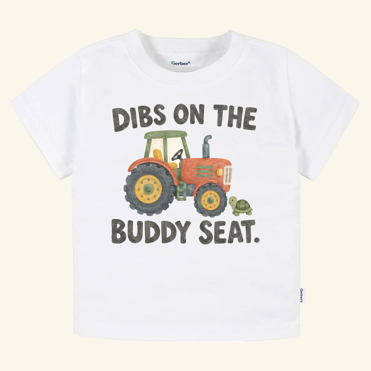 Dibs on the Buddy Seat Toddler Shirt – Funny Tractor Tee