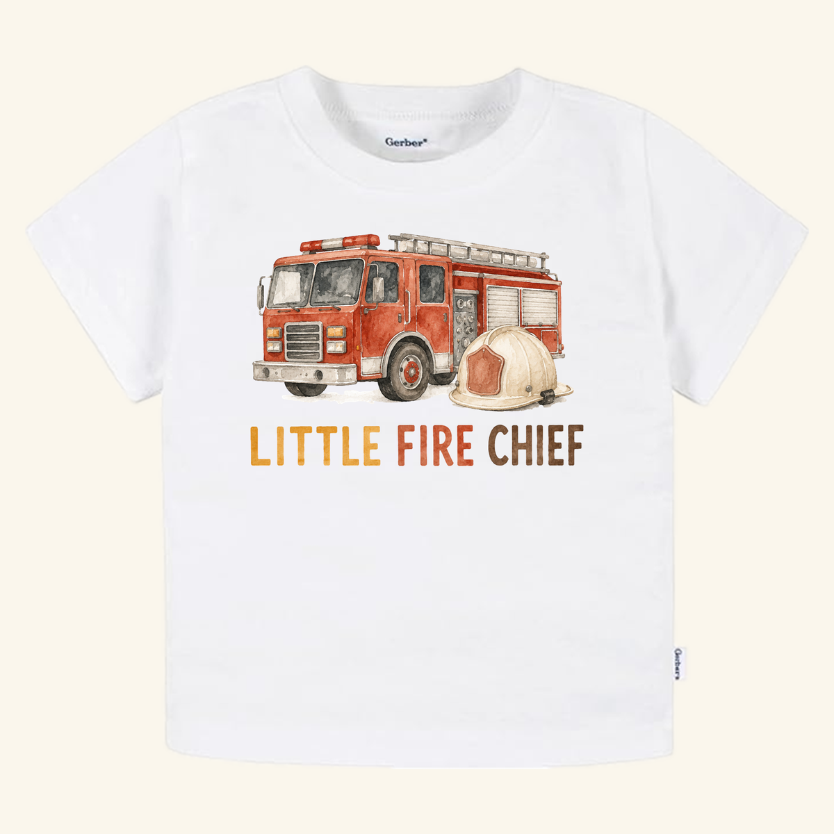 Little Fire Chief Toddler Shirt – Firefighter Fire Truck Tee