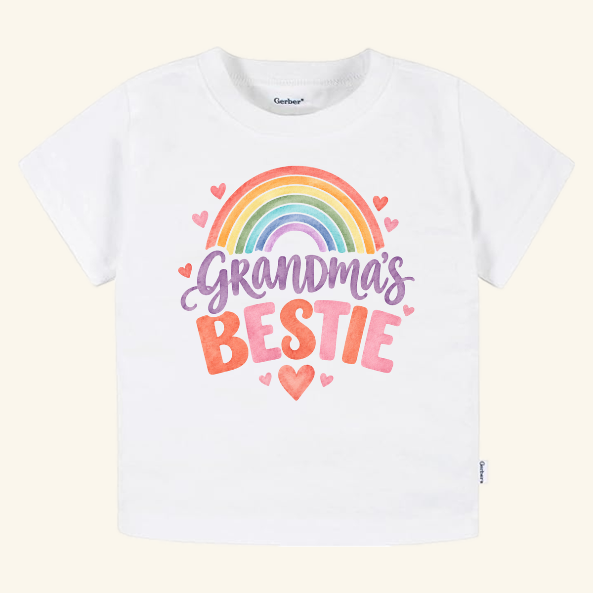 Grandma’s Bestie Toddler Shirt – Cute Rainbow Grandma Tee