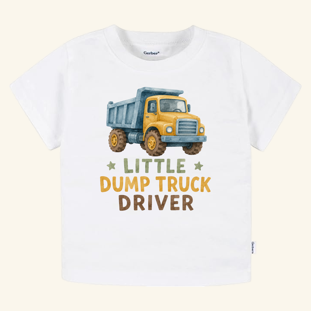Little Dump Truck Driver Toddler Shirt – Construction Truck Tee