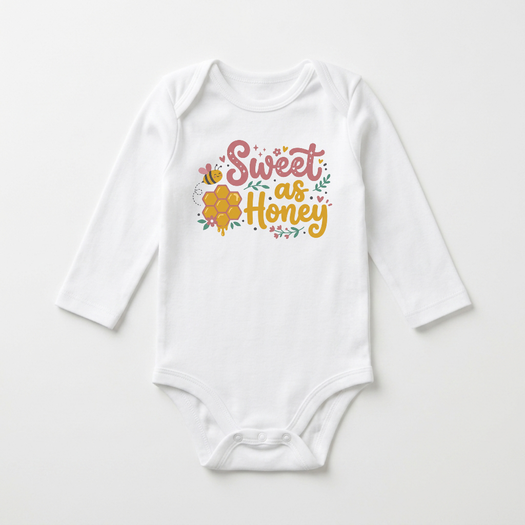Long-Sleeve Baby Girl Bee Onesie – Sweet as Honey Bodysuit