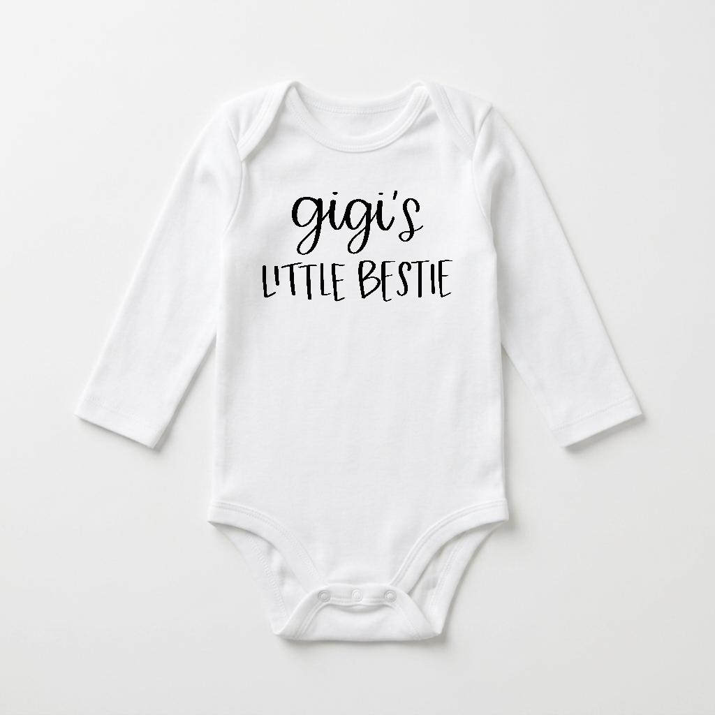 Long-Sleeve Gigi Baby Onesie – Gigi’s Little Bestie Bodysuit