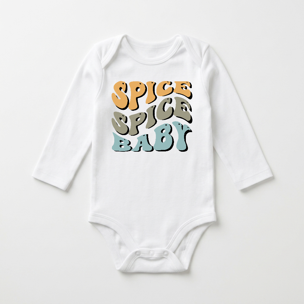 Long-Sleeve Fall Baby Onesie – Spice Spice Baby Retro Bodysuit