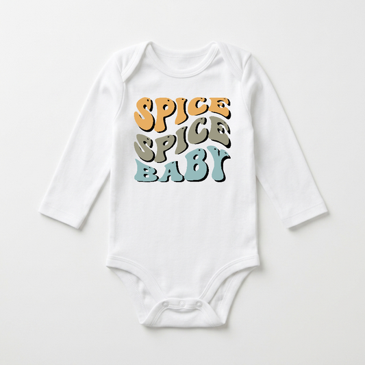 Long-Sleeve Fall Baby Onesie – Spice Spice Baby Retro Bodysuit