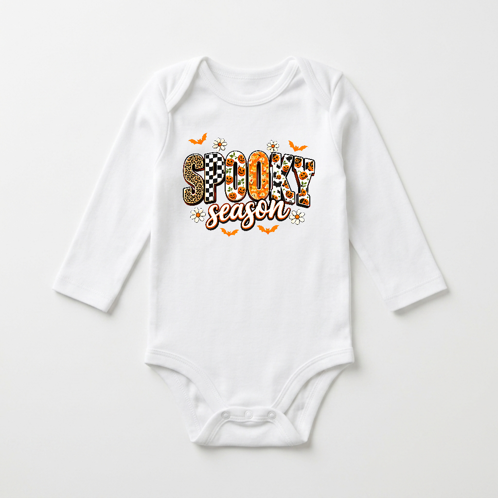 Long-Sleeve Halloween Baby Onesie – Spooky Season Bodysuit