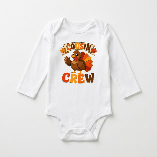 Cousin Crew Thanksgiving Long Sleeve Baby Onesie