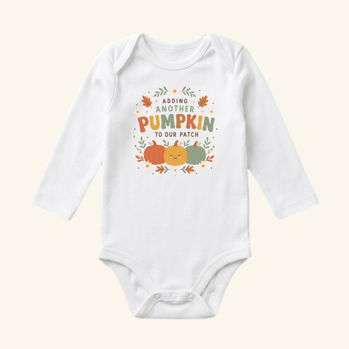 Fall Pregnancy Announcement Onesie – Adding Another Pumpkin Bodysuit