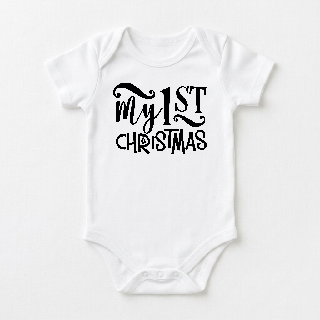 Baby’s First Christmas Onesie – My 1st Christmas Short-Sleeve Bodysuit
