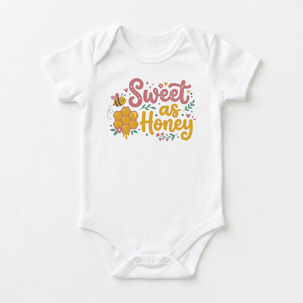 Baby Girl Bee Onesie – Sweet as Honey Short-Sleeve Bodysuit