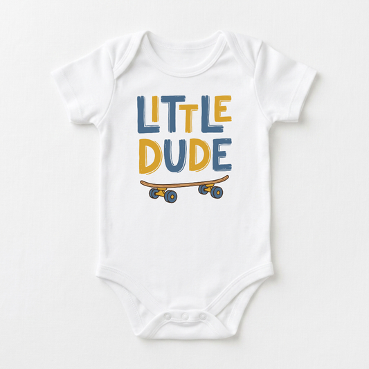 Skateboard Baby Onesie – Little Dude Short-Sleeve Bodysuit