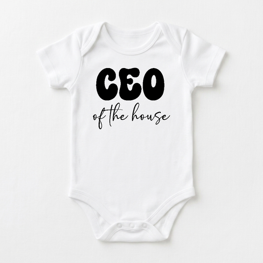 Funny Baby Onesie – CEO of the House Short-Sleeve Bodysuit